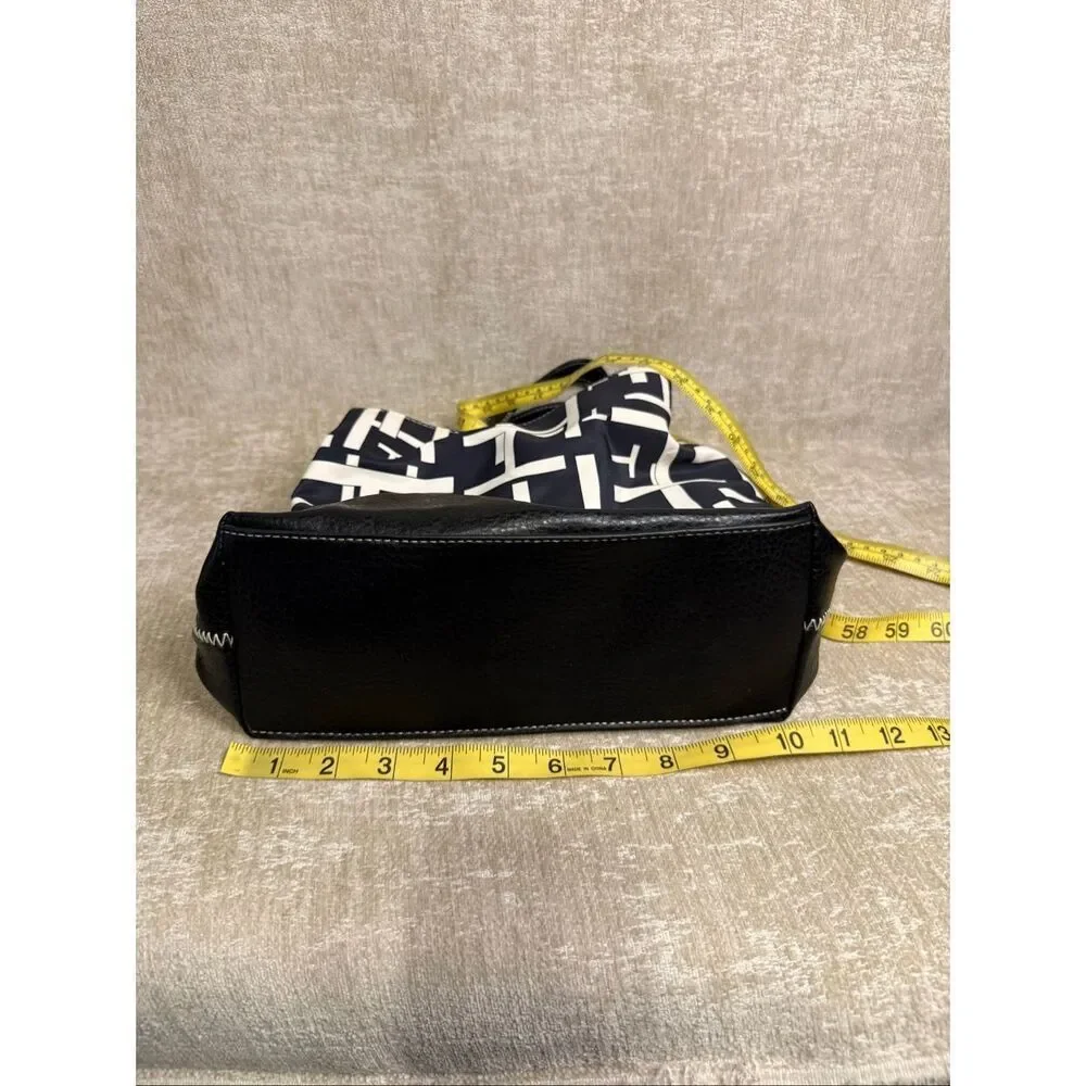 Tommy Hilfiger Women's Monogram Leather Canvas Crossbody Shoulder Bag Multicolor